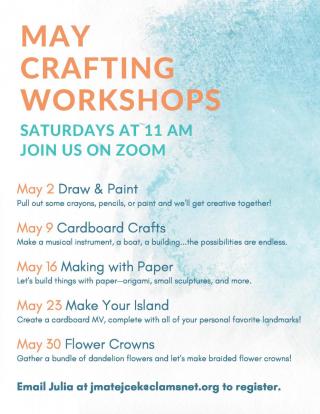 may crafting workshop calendar