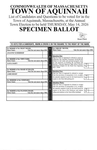specimen ballot